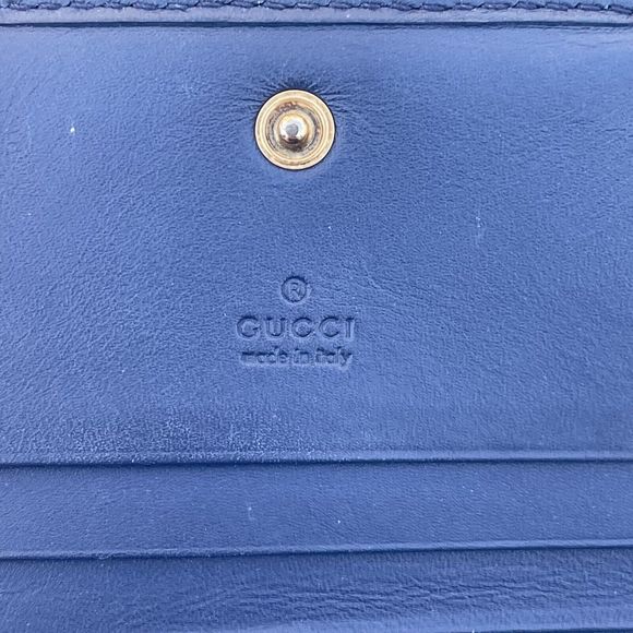 💕SOLD💕Gucci Marmont Denim Pearl GG Compact Wallet - Picture 9 of 15